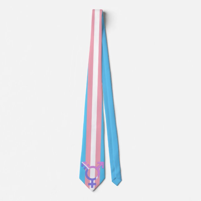 Trans Flag W/symbol Tie (Front)