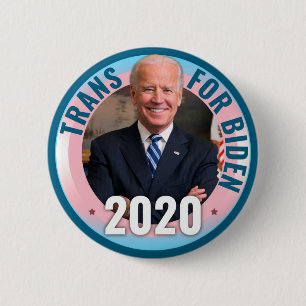 Trans for Joe Biden 2020 for President - Democrat 6 Cm Round Badge