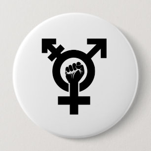 Trans Gender Resistance Symbol - - -  10 Cm Round Badge