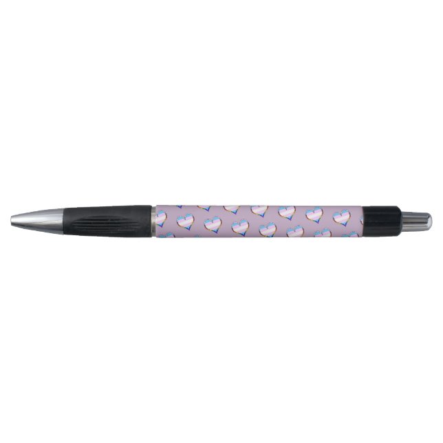 Trans Heart Pattern Pen (Front)