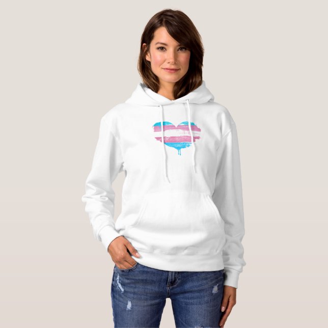 TRANS HEART - TRANS LOVE - HOODIE (Front Full)