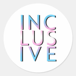 Trans Inclusive Colours Classic Round Sticker