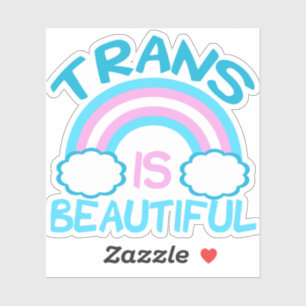 Trans is Beautiful Transgender Rainbow