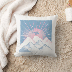 Trans Joy Rising – LGBTQ Mountain Camping Pride Cushion