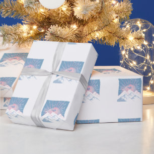 Trans Joy Rising – LGBTQ Mountain Camping Pride Wrapping Paper