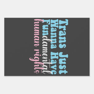Trans Just Wanna Have Fundamental Human Rights Wrapping Paper Sheet