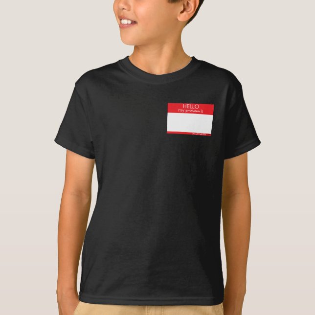 Trans* Kiddo Pronoun Tee (Front)