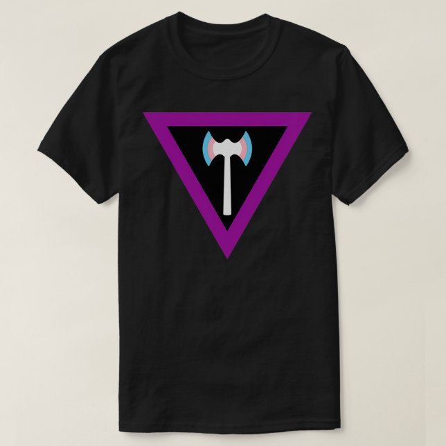 Trans Labrys Lesbian Flag Sticker T-Shirt (Design Front)