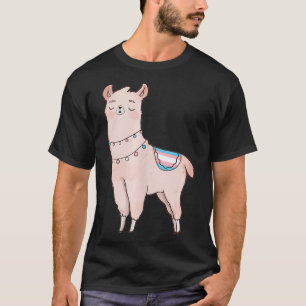 Trans Llama Cute Animal LGBTQ Alpaca Transgender P T-Shirt