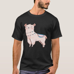 Trans Llama Cute Animal LGBTQ Alpaca Transgender P T-Shirt