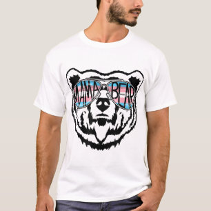 Trans Mama Bear Proud Mum Ally Transgender Rainbow T-Shirt