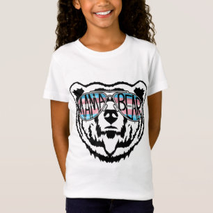 Trans Mama Bear Proud Mum Ally Transgender Rainbow T-Shirt