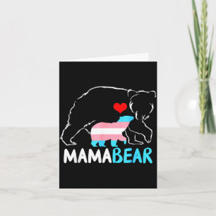 Trans mama bear proud mum rainbow transgender card