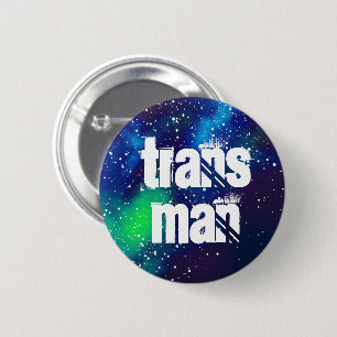 Trans Man Customisable Galaxy Identity 6 Cm Round Badge