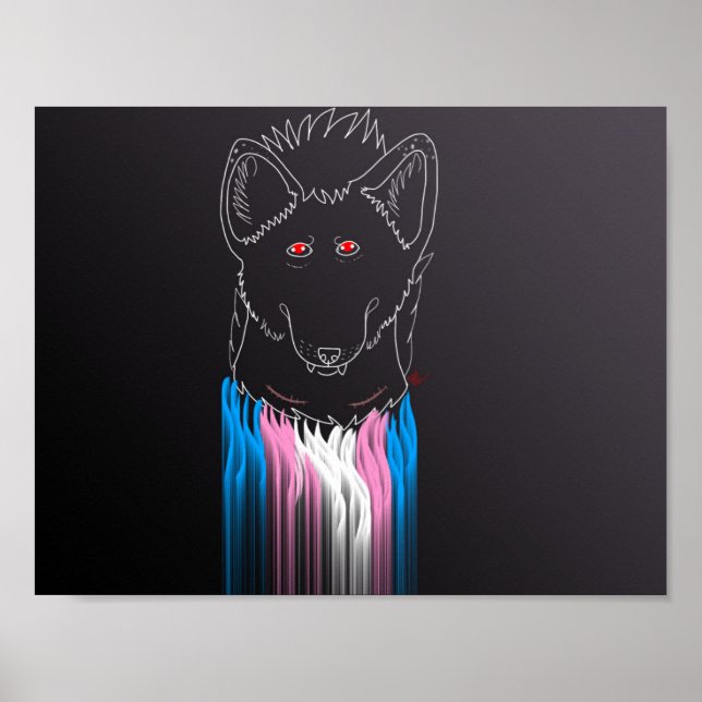 Trans masculine hyena poster (Front)