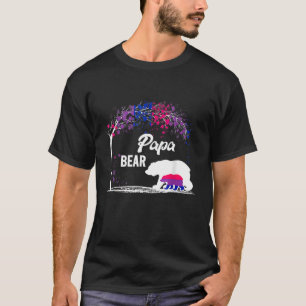 Trans Papa Bear Free Dad Hugs Rainbow Transgender  T-Shirt