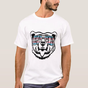Trans Papa Bear Proud Dad Ally Transgender Rainbow T-Shirt