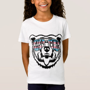 Trans Papa Bear Proud Dad Ally Transgender Rainbow T-Shirt