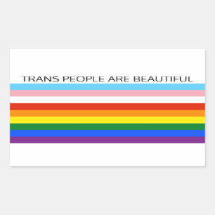 Trans People Are Beautiful Rectangular Sticker