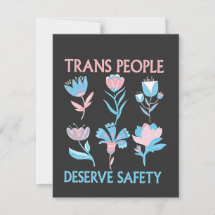 Trans People Deserve Safety Pride Month LGBTQ Card