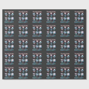 Trans People Deserve Safety Pride Month LGBTQ Wrapping Paper