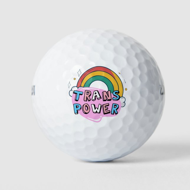 Trans Power LGBT with rainbow Golf Balls (Front)