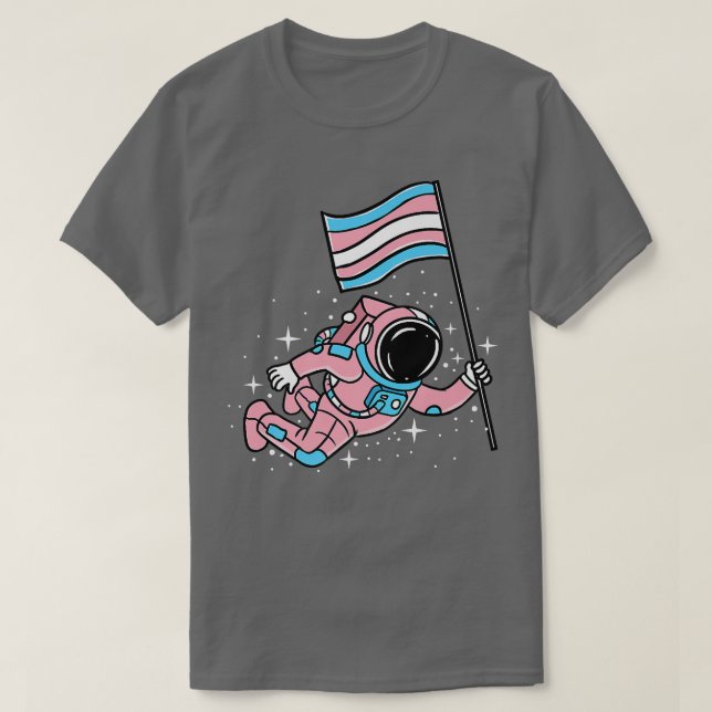 Trans Pride Astronaut  T-Shirt (Design Front)
