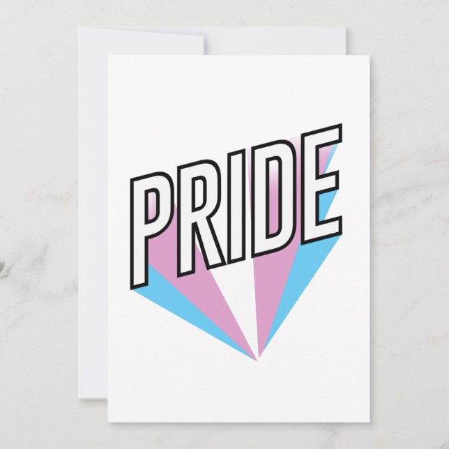 Trans Pride Burst Holiday Card (Front)
