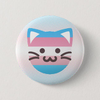 trans pride cat button