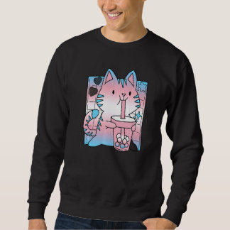 Trans Pride Cat Cat Mum Lgbt Gay Lgbtq Pride Mont Sweatshirt