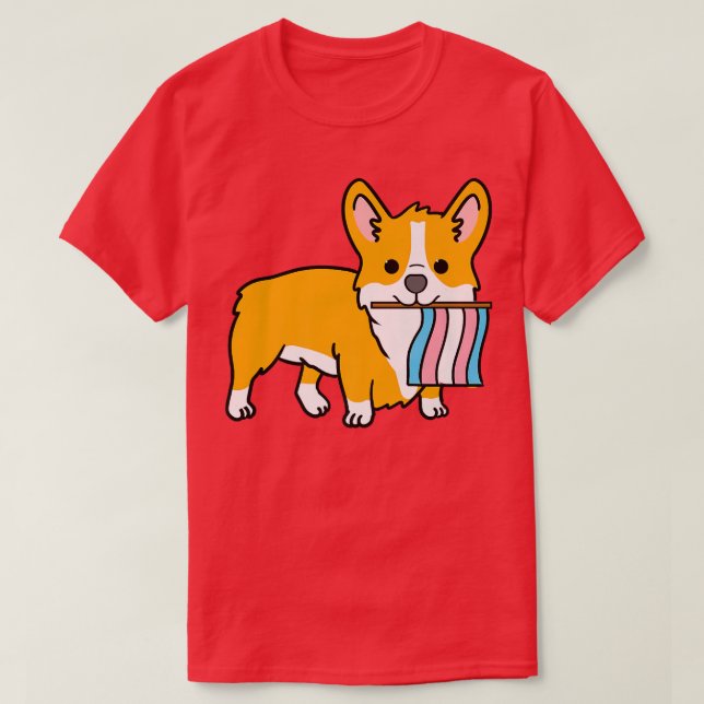 Trans Pride Corgi1331 T-Shirt (Design Front)