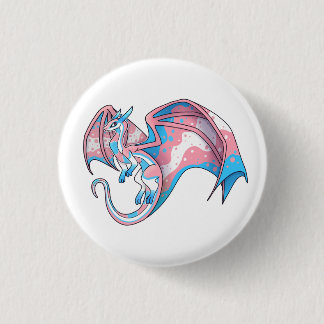 Trans Pride Dragon 3 Cm Round Badge