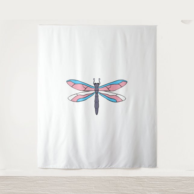 Trans Pride Dragonfly Tapestry (Front)