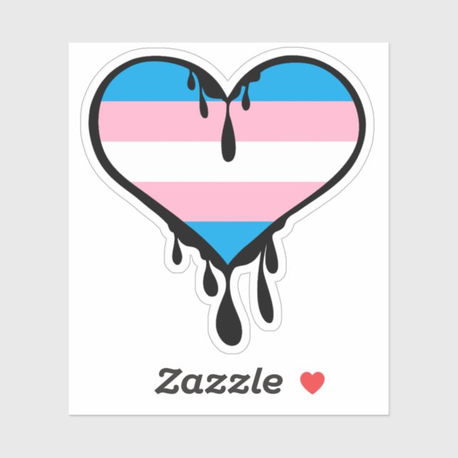 Trans Pride Dripping Heart (Sheet)