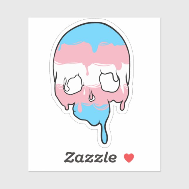 Trans Pride Dripping Skull (Sheet)