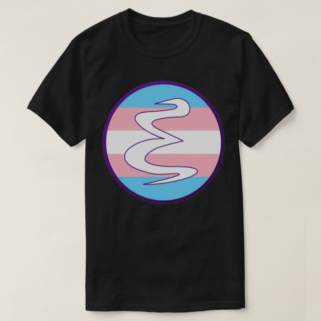 Trans Pride Emacs Logo T-Shirt (Design Front)