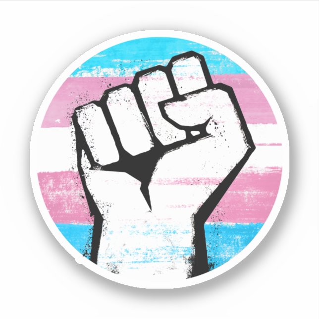 Trans Pride Fist Circle Print (Front)