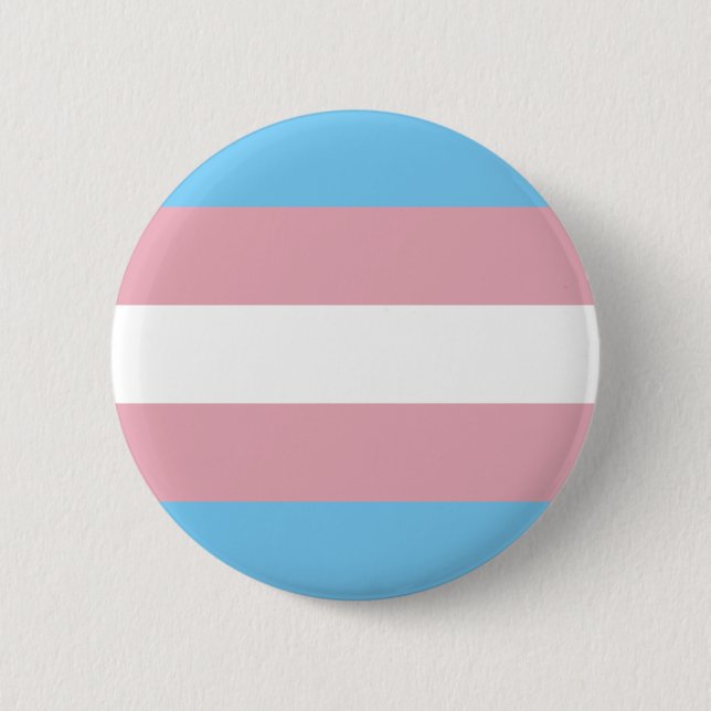 Trans Pride Flag  6 Cm Round Badge (Front)