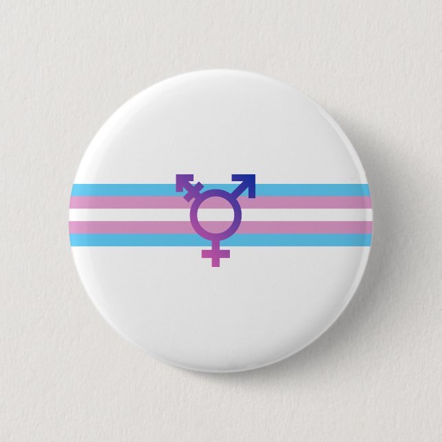 Trans Pride Flag 6 Cm Round Badge (Front)
