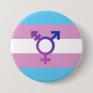 Trans Pride Flag 7.5 Cm Round Badge