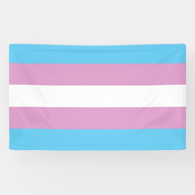 Trans Pride Flag Banner (Horizontal)