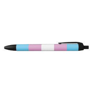 Trans Pride Flag Black Ink Pen