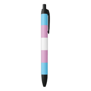 Trans Pride Flag Black Ink Pen