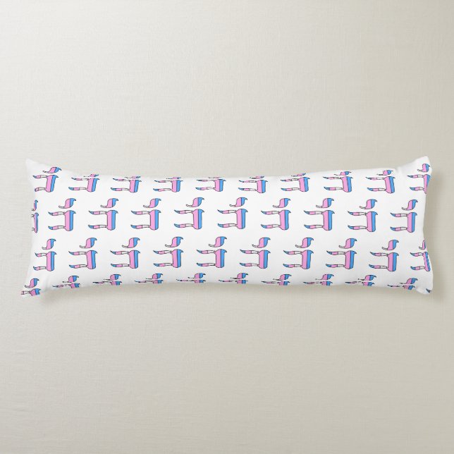 Trans Pride Flag Chai Body Cushion (Front)
