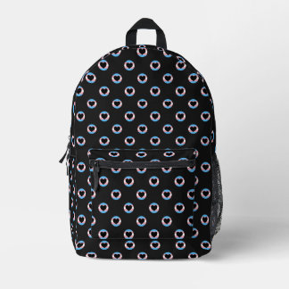 Trans Pride Flag Heart Pattern Transgender Pride Printed Backpack