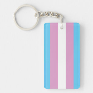 Trans Pride Flag Key Ring