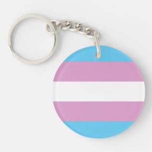 Trans Pride Flag Key Ring