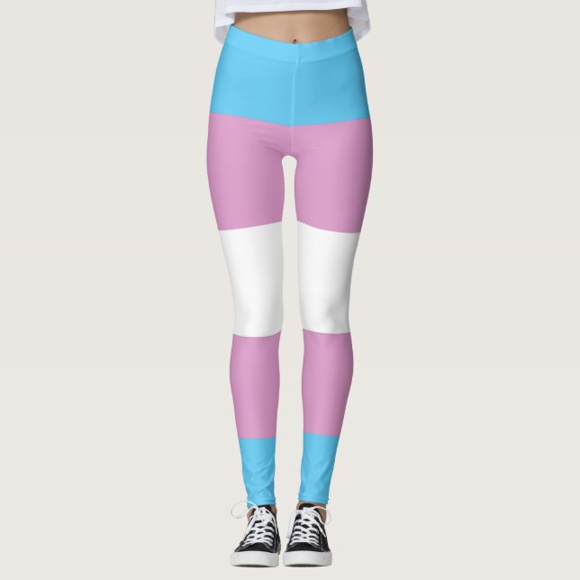 Trans Pride Flag Leggings (Front)