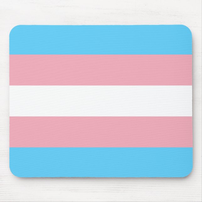 Trans Pride Flag Mouse Mat (Front)