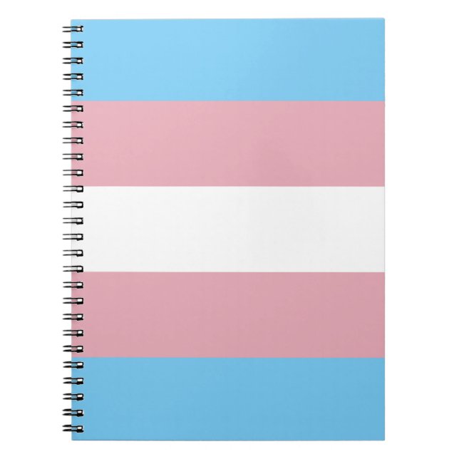 Trans Pride Flag Notebook (Front)